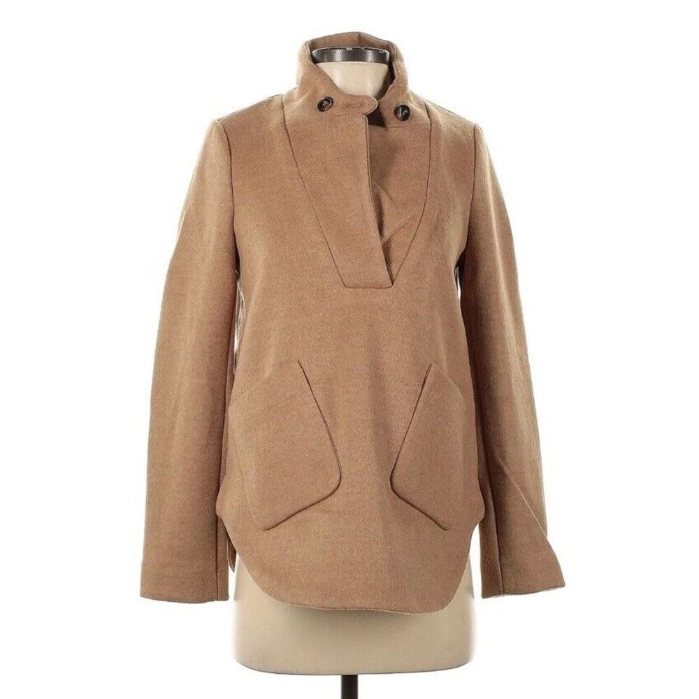 Tuckernuck Emerson Popover Wool Blend Camel Tan Pullover Jacket Size XXS - Picture 3 of 9